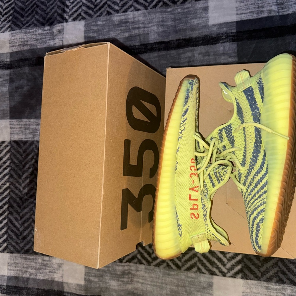 Adidas Yeezy Boost 350 V2 in Neon Yellow and Black